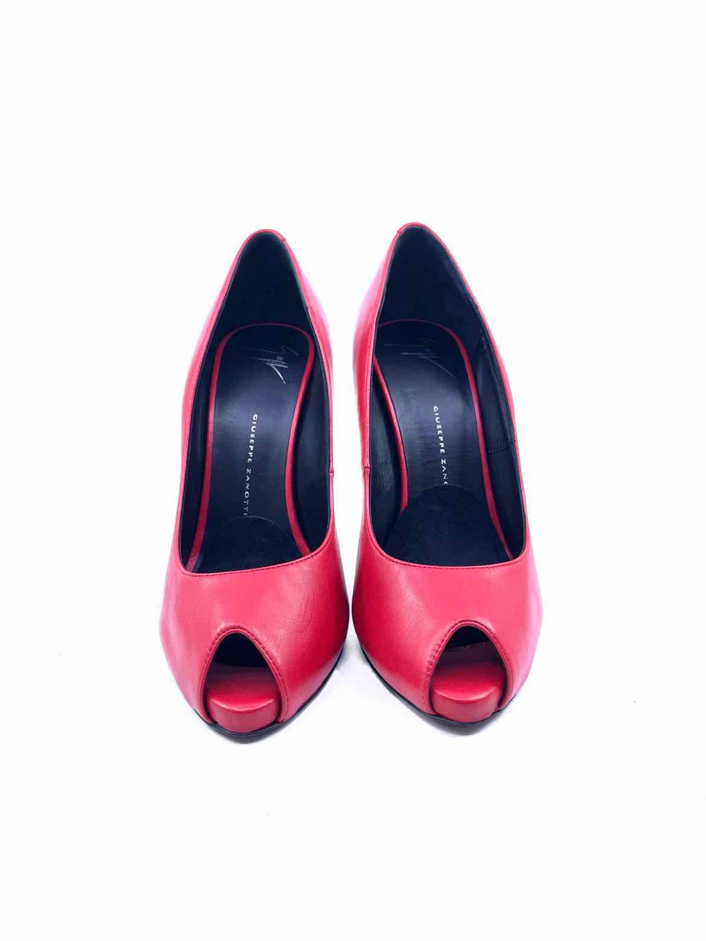 GIUSEPPE ZANOTTI Size 7 Red Leather Solid Pumps