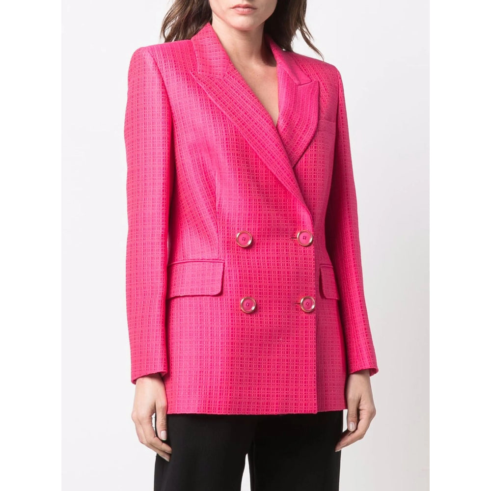 Vibrant Fuschia Jacquard Coat