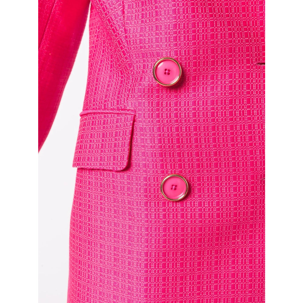 Vibrant Fuschia Jacquard Coat