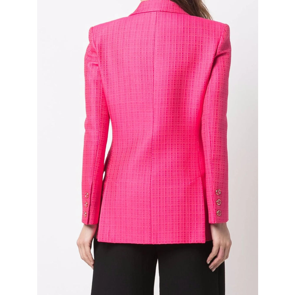 Vibrant Fuschia Jacquard Coat