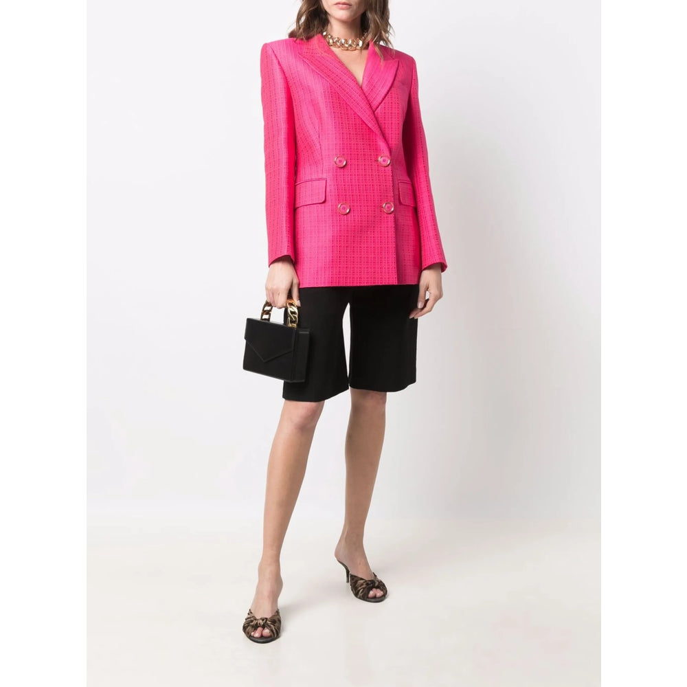 Vibrant Fuschia Jacquard Coat