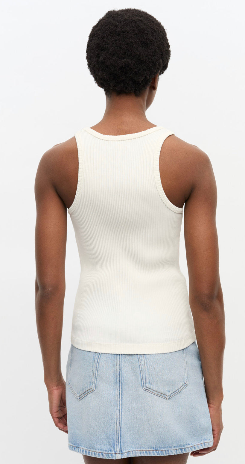 Ganni Heavy Rib Jersey Tank Top