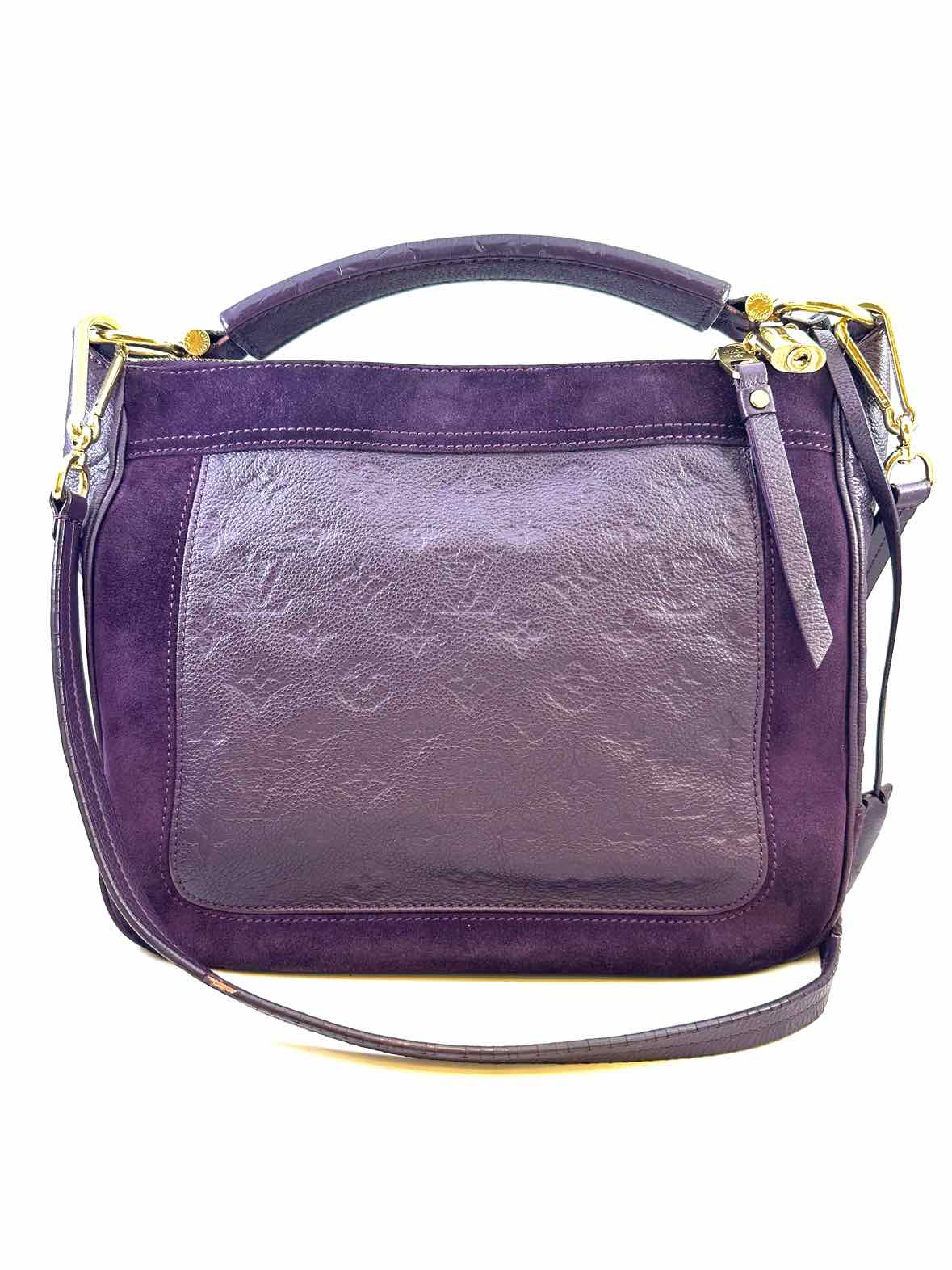 LOUIS VUITTON Audacieuse PM Eggplant Leather Suede Monogram Handbag