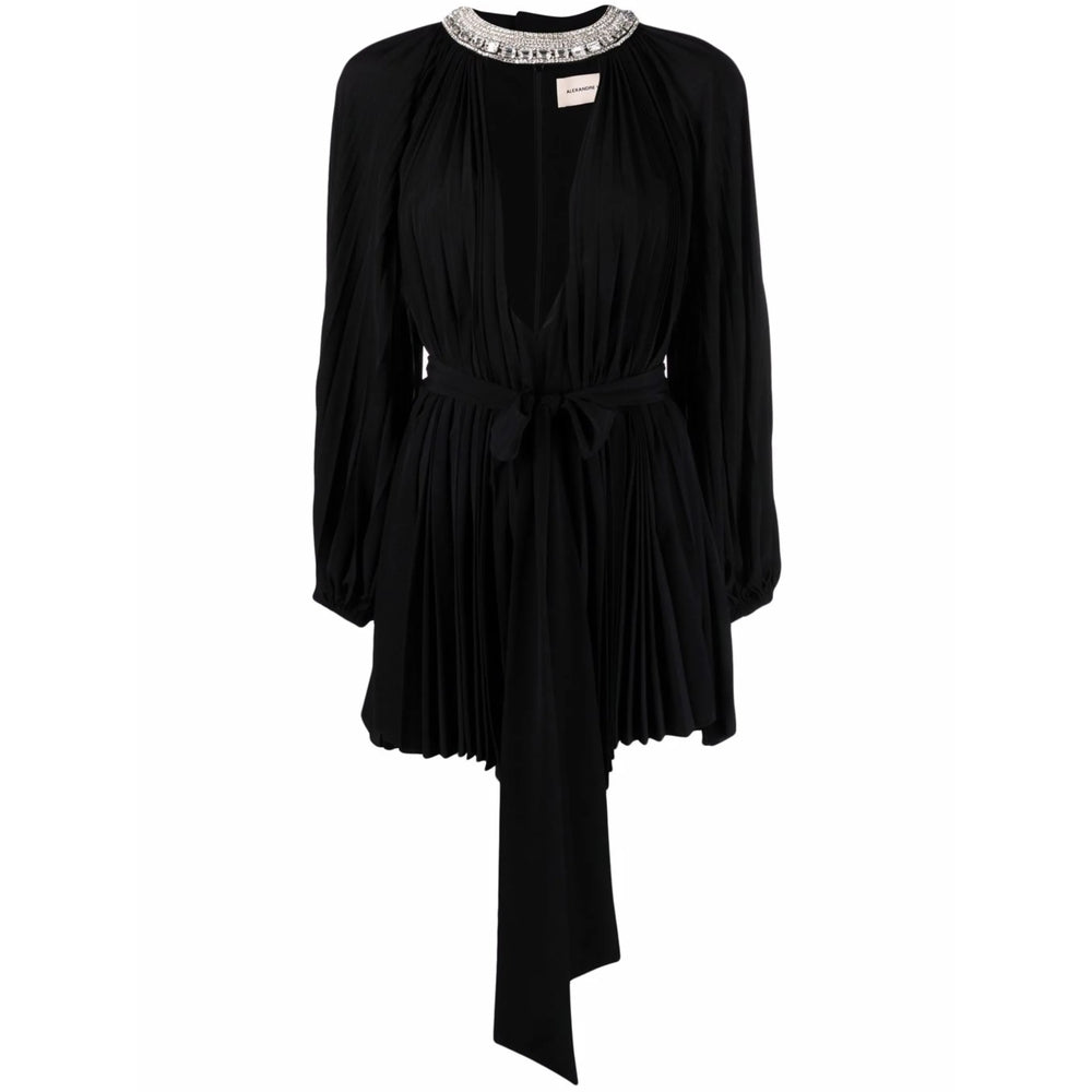 Black Glass Crystal Party Dress
