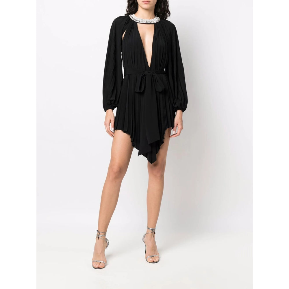 Black Glass Crystal Party Dress