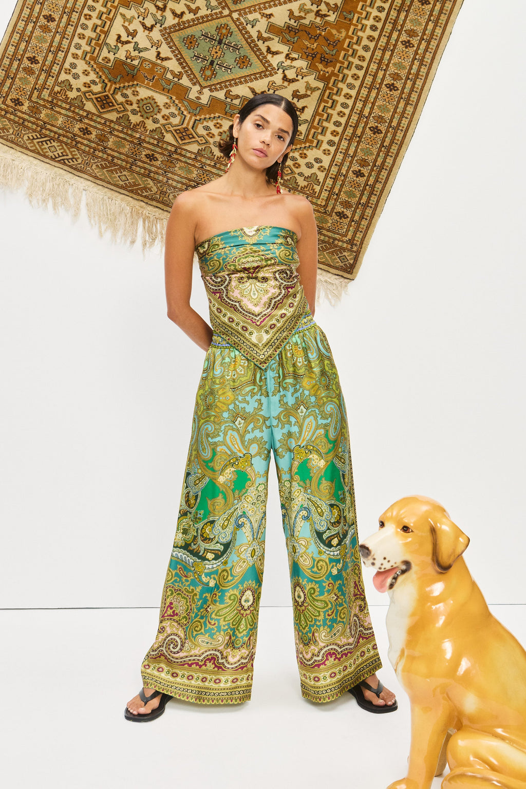 ALEMAIS CLEMENZA SILK TROUSERS