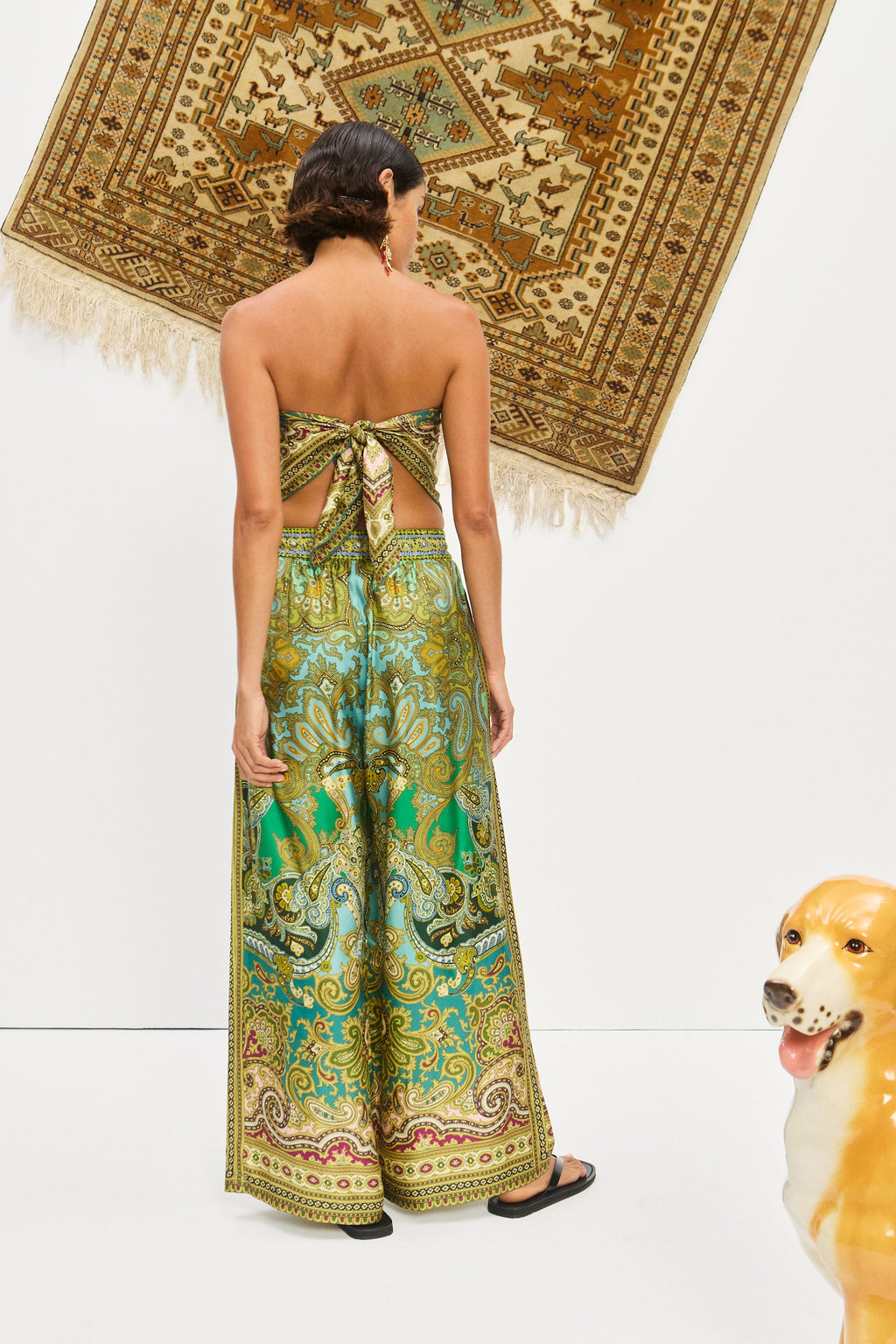 ALEMAIS CLEMENZA SILK TROUSERS