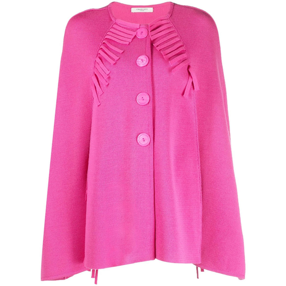 Soft Fuchsia Fringe Sweater