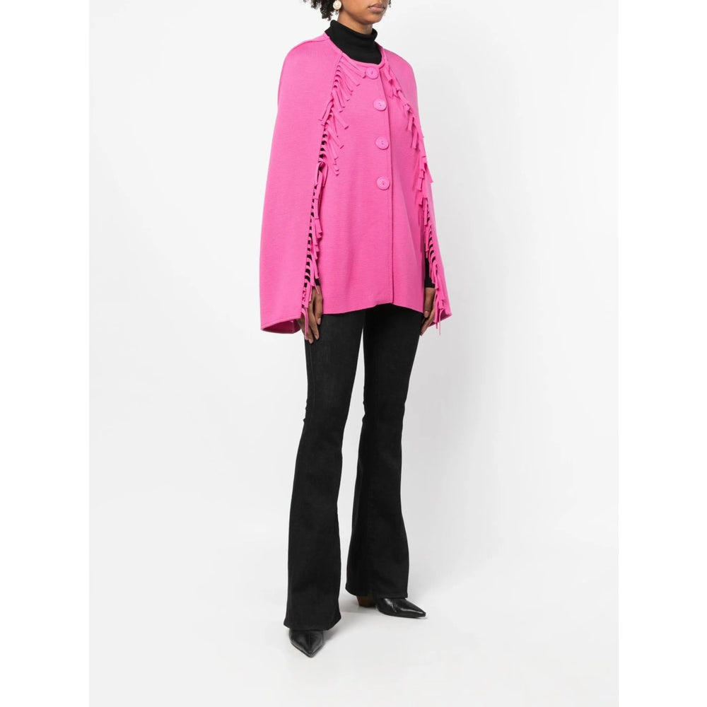 Soft Fuchsia Fringe Sweater