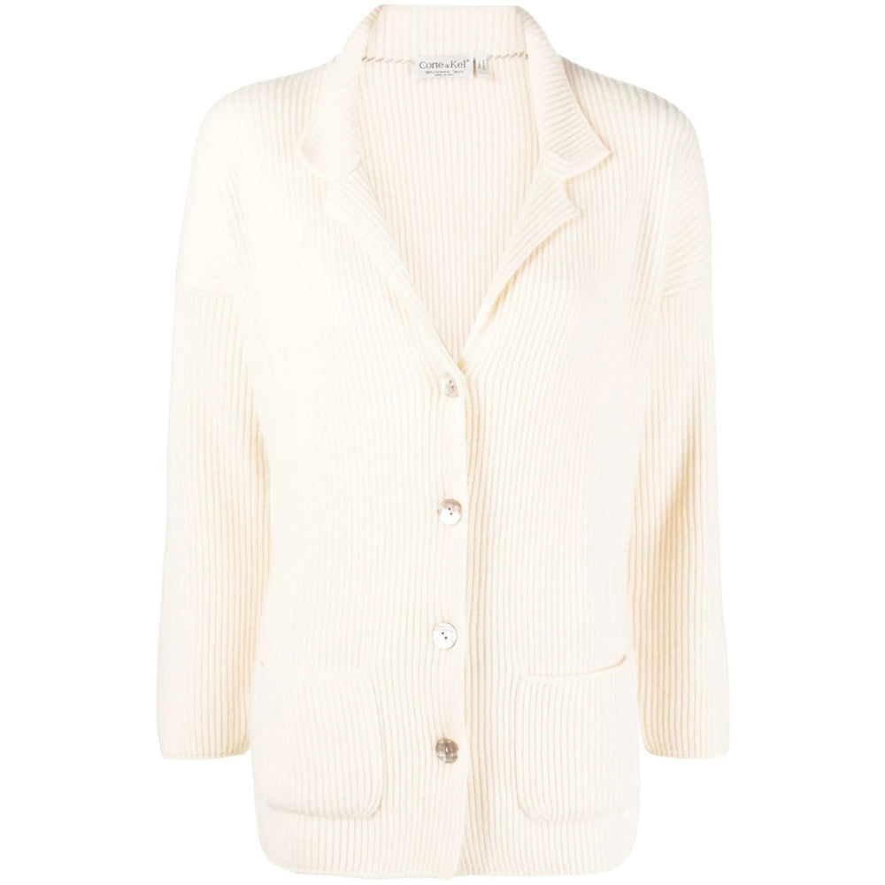 Chalk White Cashmere Knit Shirt