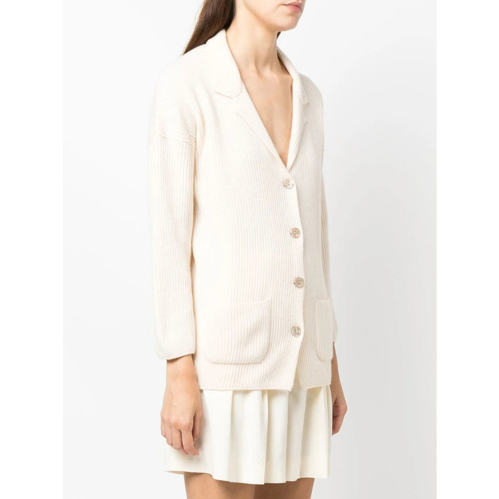 Chalk White Cashmere Knit Shirt