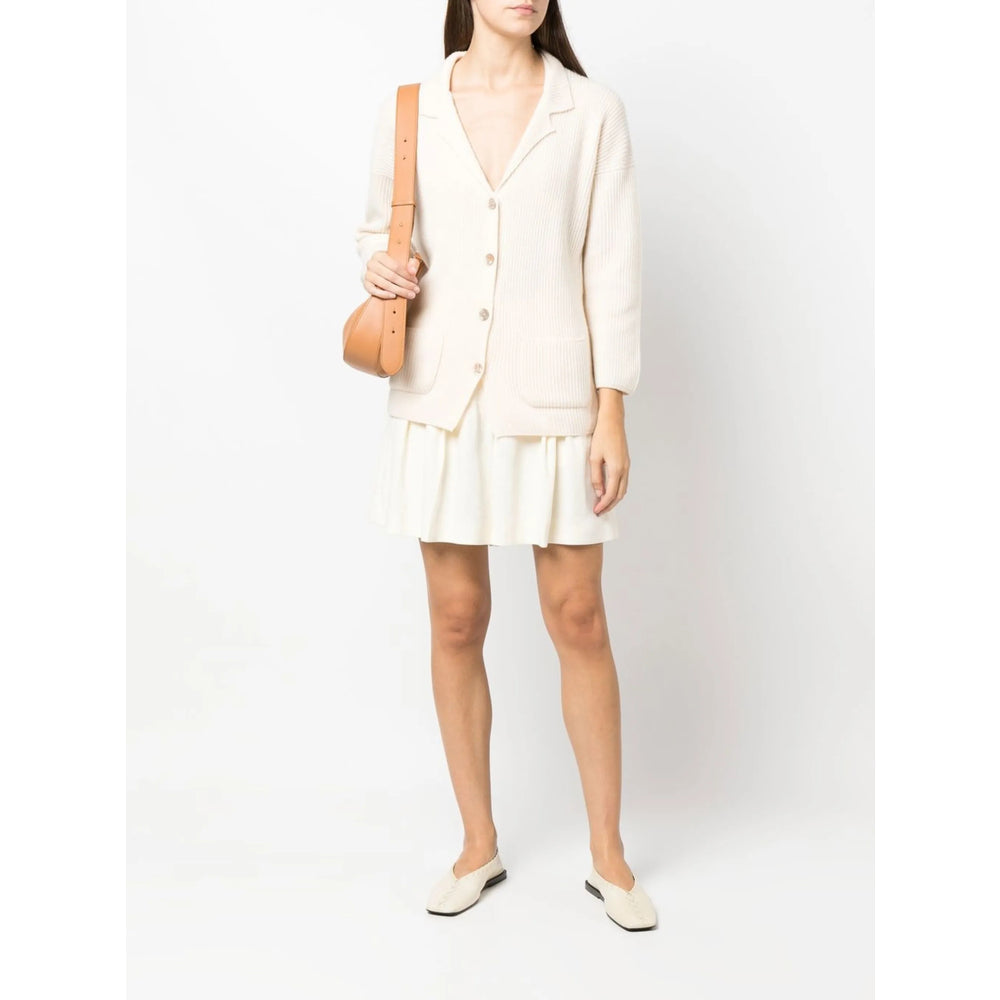 Chalk White Cashmere Knit Shirt
