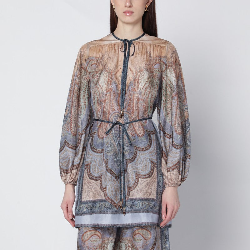 Wanderlust blouse with tapestry print
