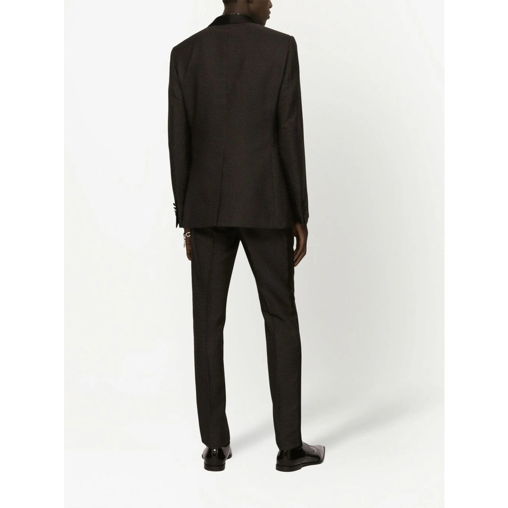 Black Silk Blend Shawl Lapel Blazer