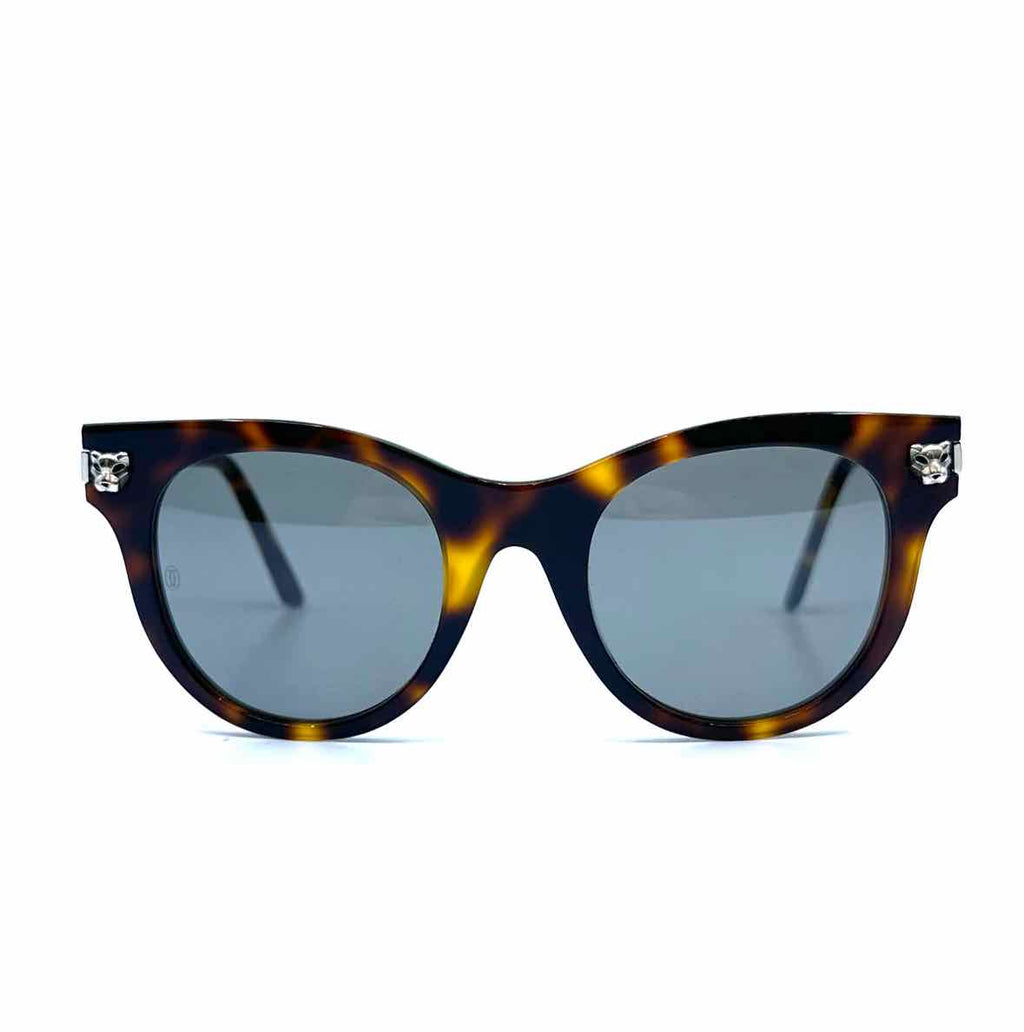 CARTIER Brown Cat Eye Tortious Sunglasses