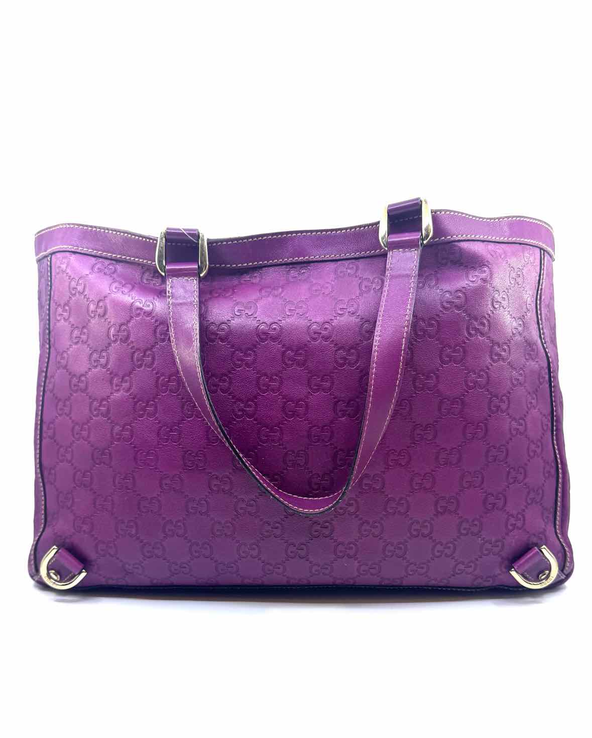 GUCCI Raspberry Leather LOGO Handbag