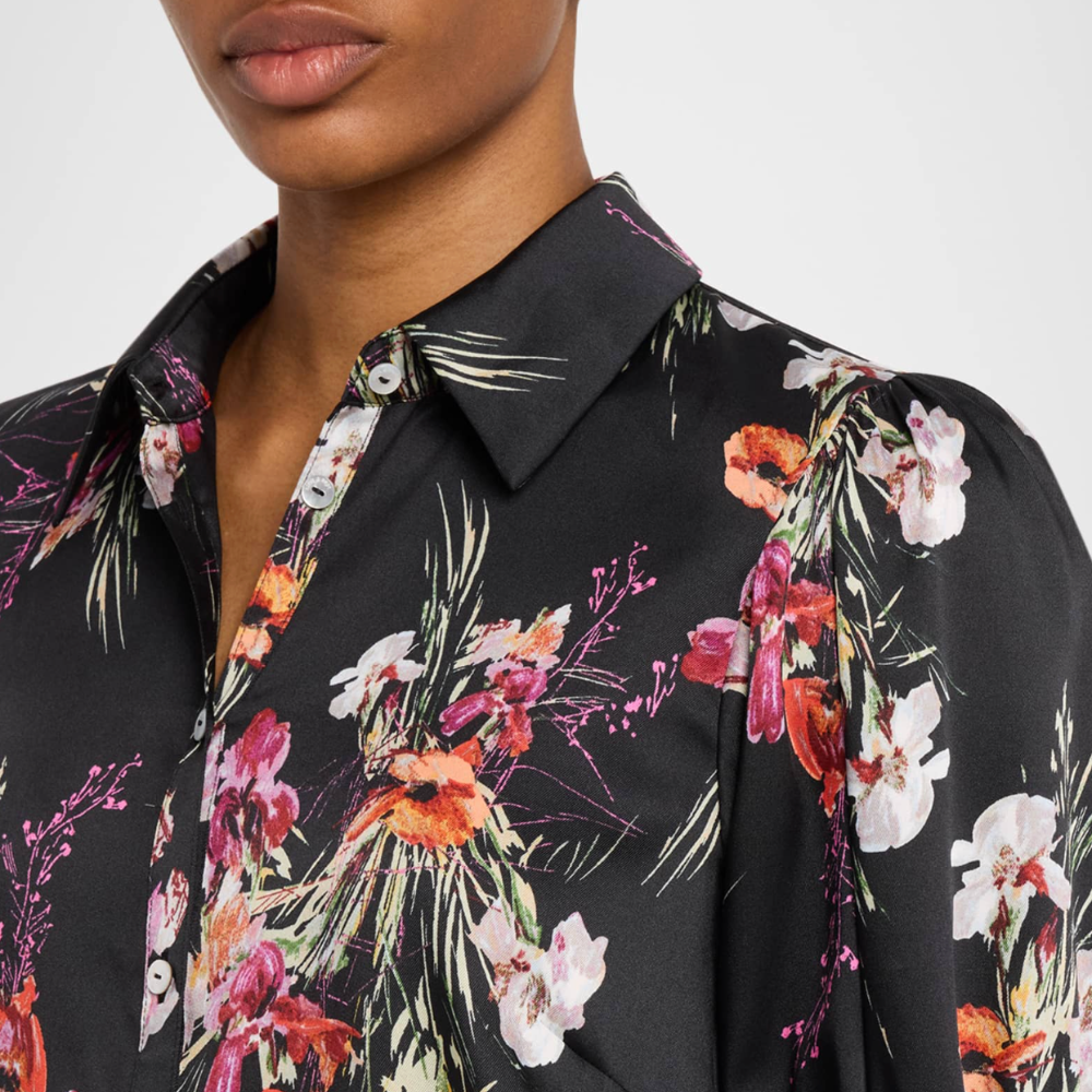Cinq à Sept Fiona Iris Top - Black Bouquet