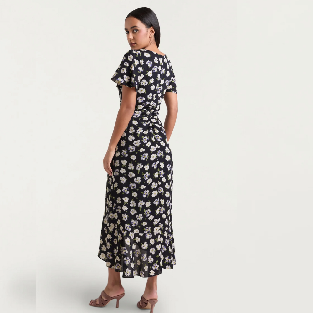 Cinq à Sept Isha Poppies Dress - Navy