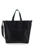 REVERSIBLE TOTE BAG WITH STUDS IN GRAINED LEATHER