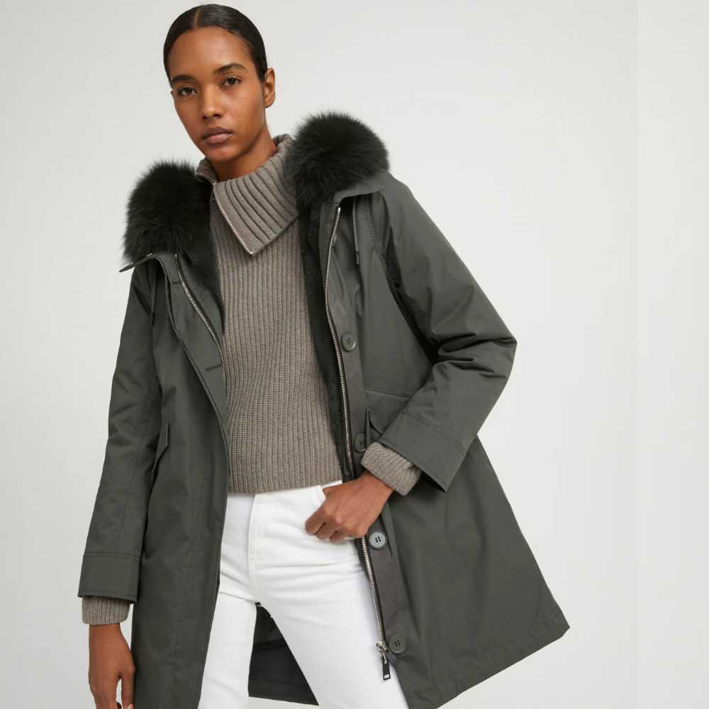 Yves Salomon Parka - Ebony