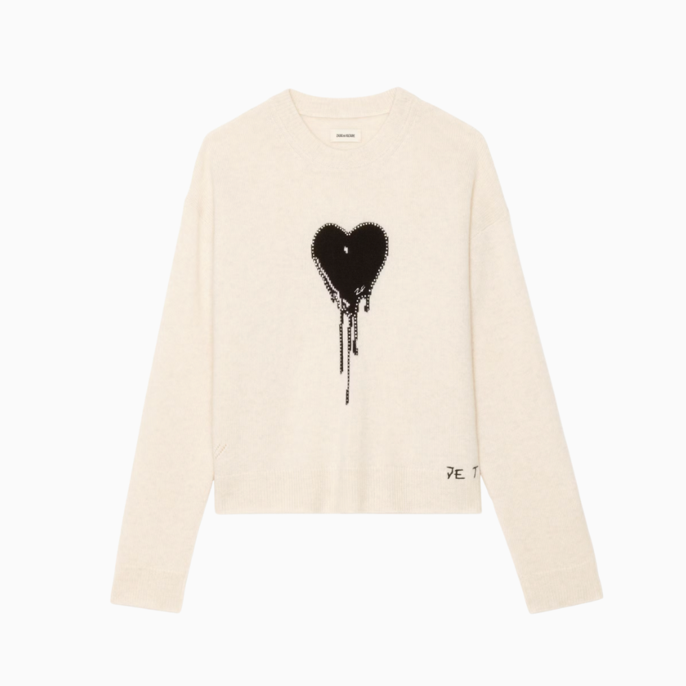 Zadig & Voltaire Markuz Heart Sweater - Eggshell