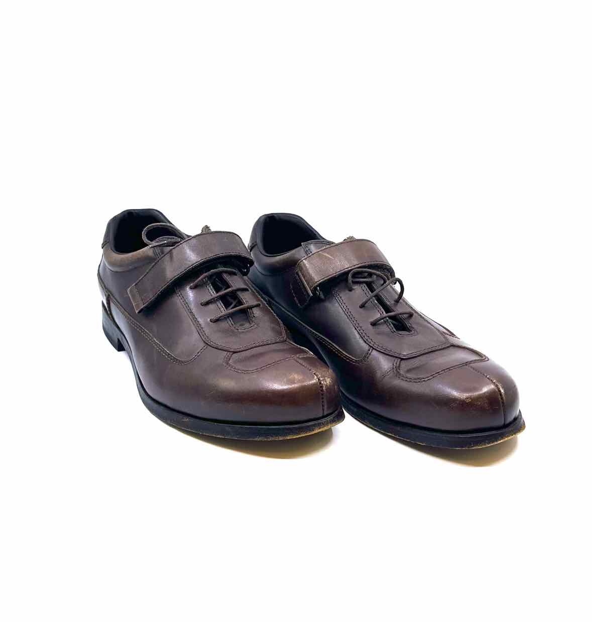 PRADA Size 8.5 Brown Men's Oxfords