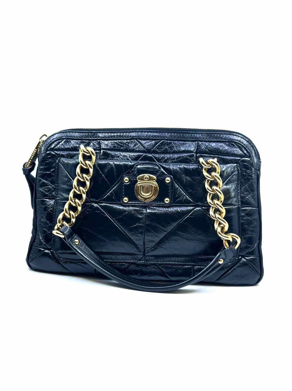 MARC JACOBS Black Leather Quilted Handbag