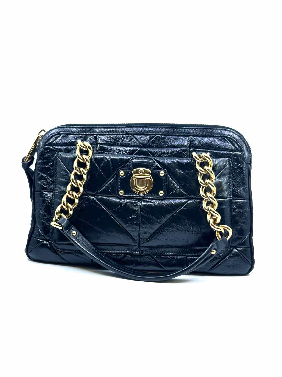 MARC JACOBS Black Leather Quilted Handbag