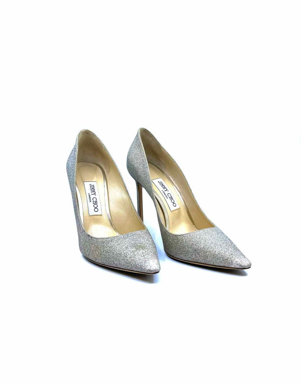 JIMMY CHOO Size 8 Gold Sparkle Pumps