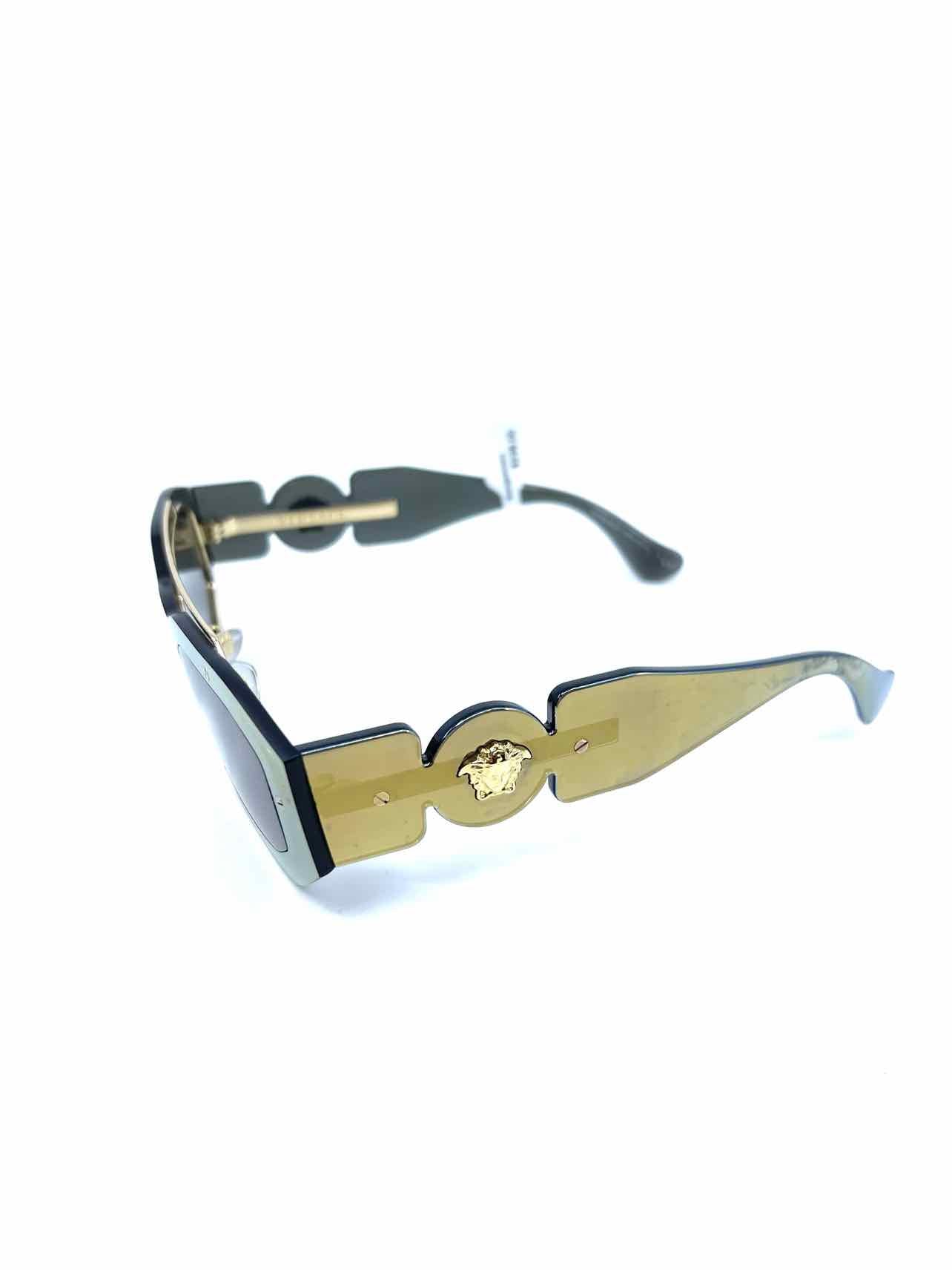 VERSACE Gold Mirrored Logo Sunglasses