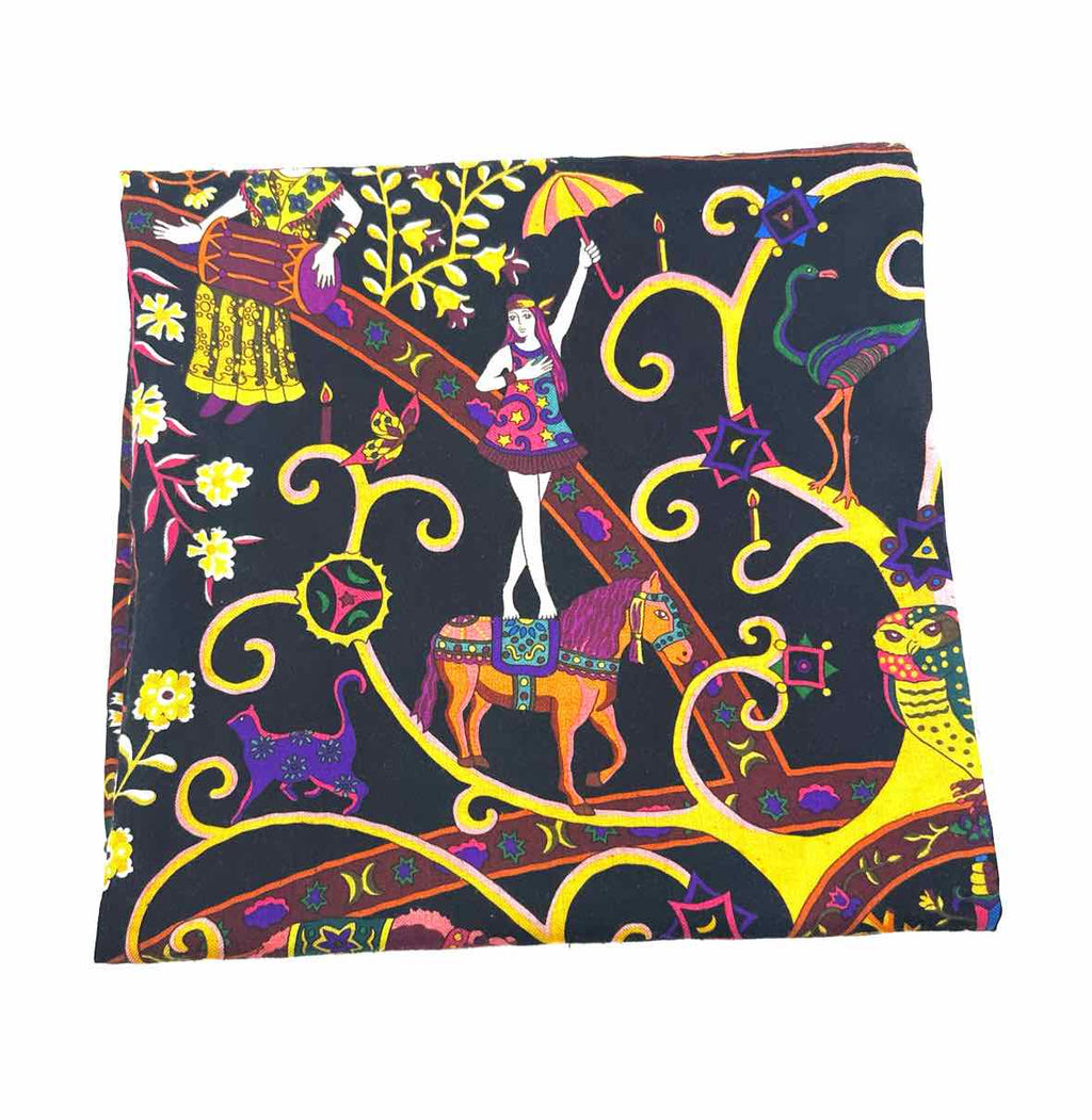 HERMES Multi-Color Square 54" Cashmere Blend Scarf