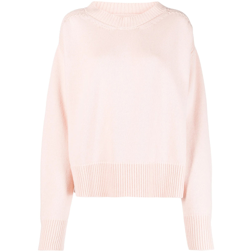 Soft Light Pink Cashmere Knit Crew