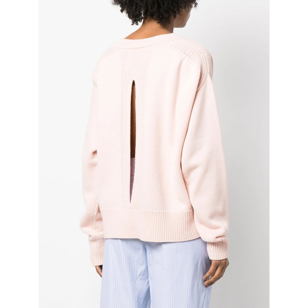 Soft Light Pink Cashmere Knit Crew