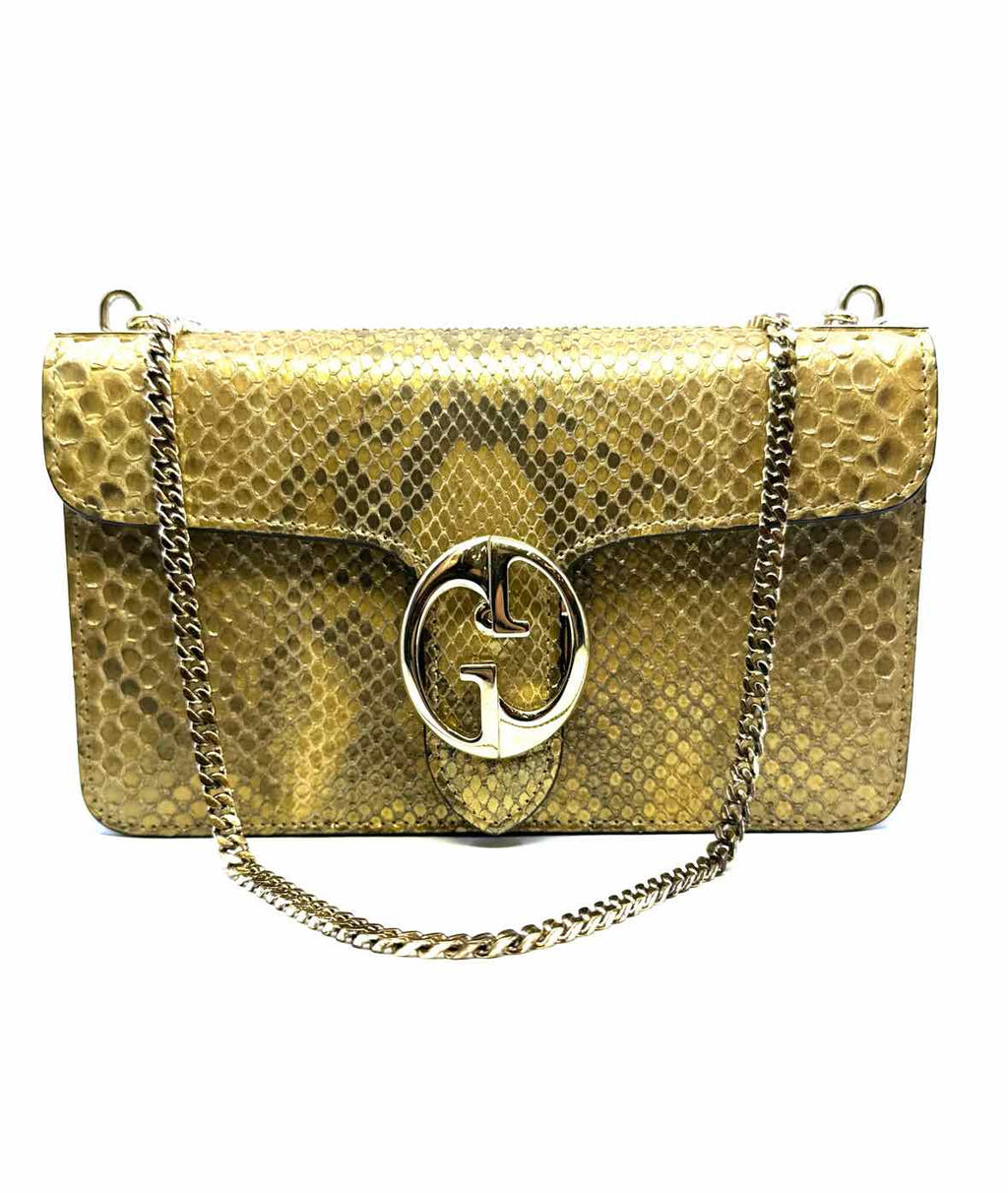 GUCCI Gold Lizard Evening Bag
