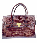 GHIBLI Brown Alligator Handbag