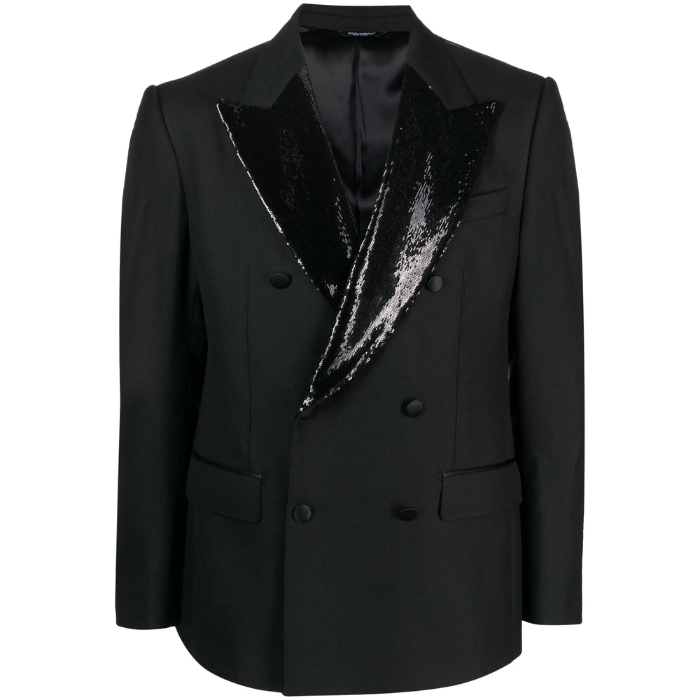 Silk Blazer With Sequin Accents