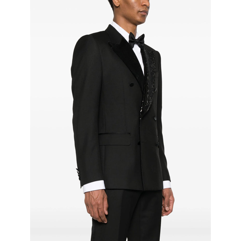 Silk Blazer With Sequin Accents