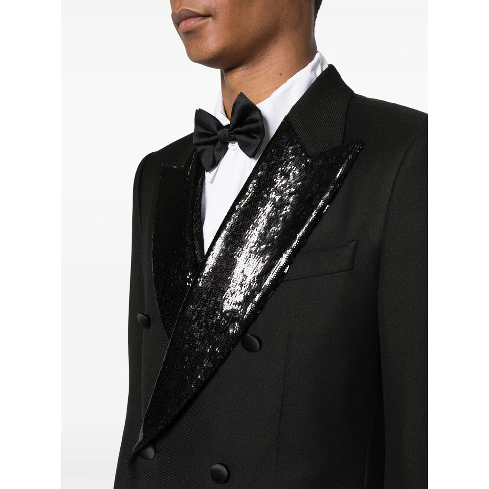 Silk Blazer With Sequin Accents