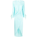 Icy Blue Draped Gown