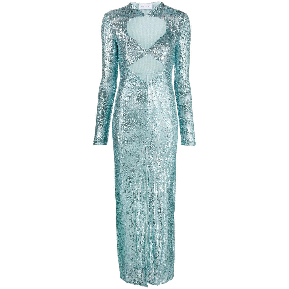 Glamour Twill Sequin Dress