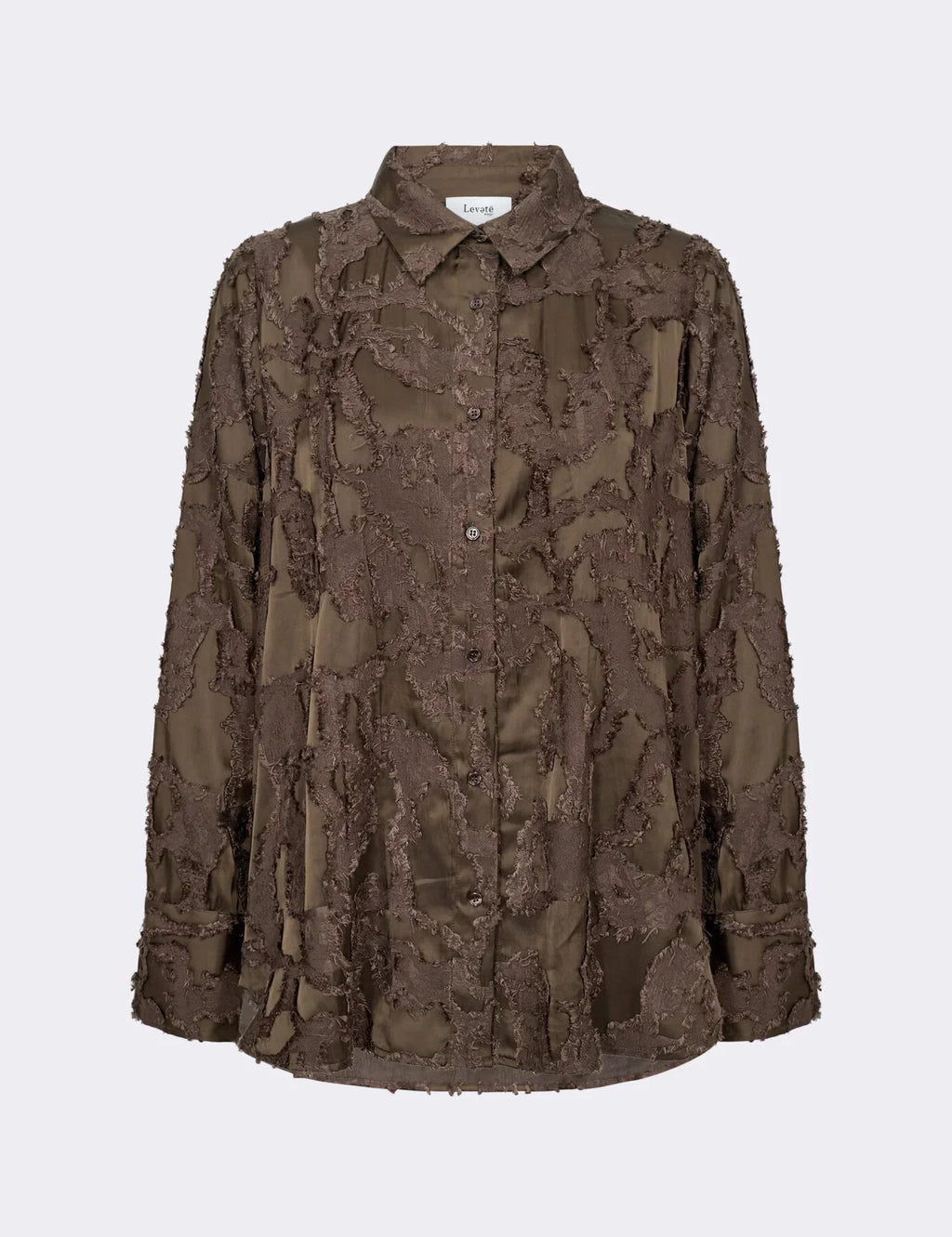 Levete Room Niko Texture Shirt in Coffee