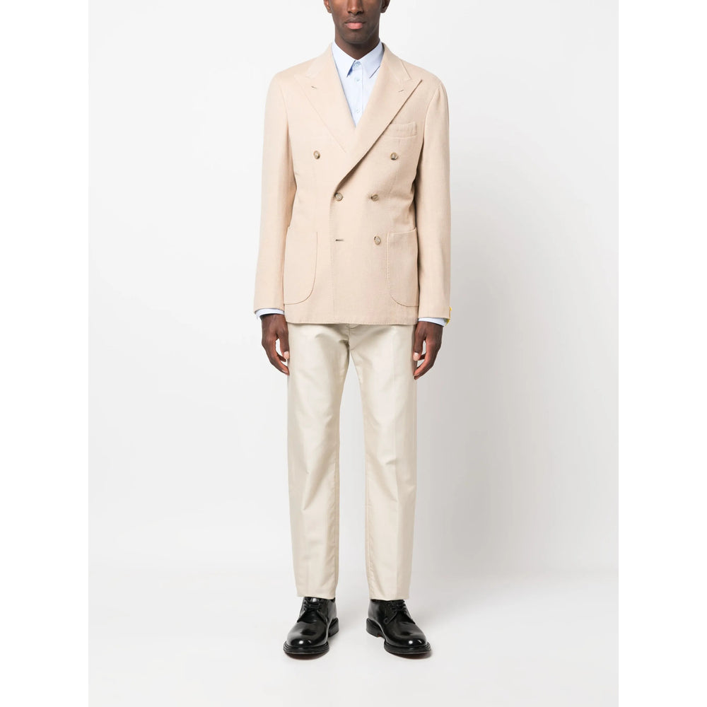 Camel Hair Double Breasted Suit Jacket