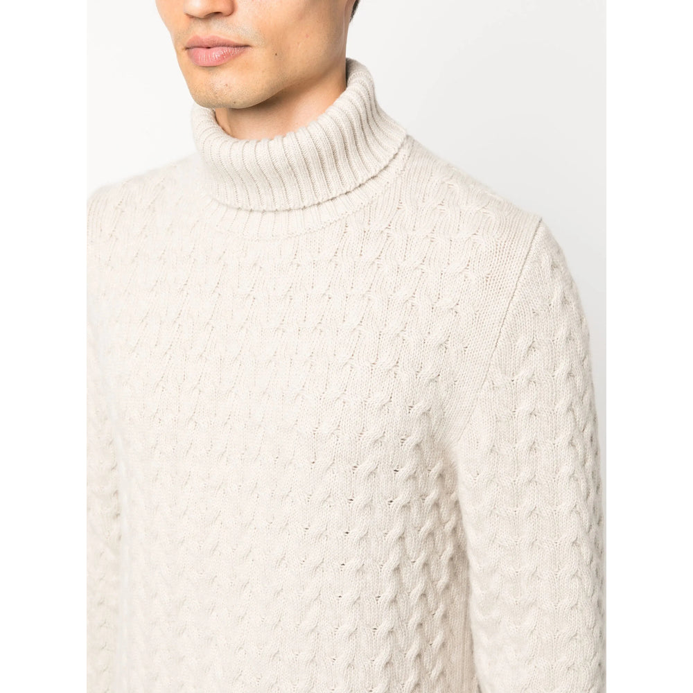 Virgin Wool Cashmere Cable Knit Sweater