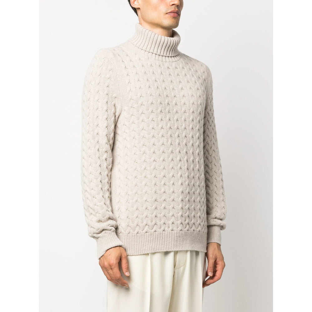 Virgin Wool Cashmere Cable Knit Sweater
