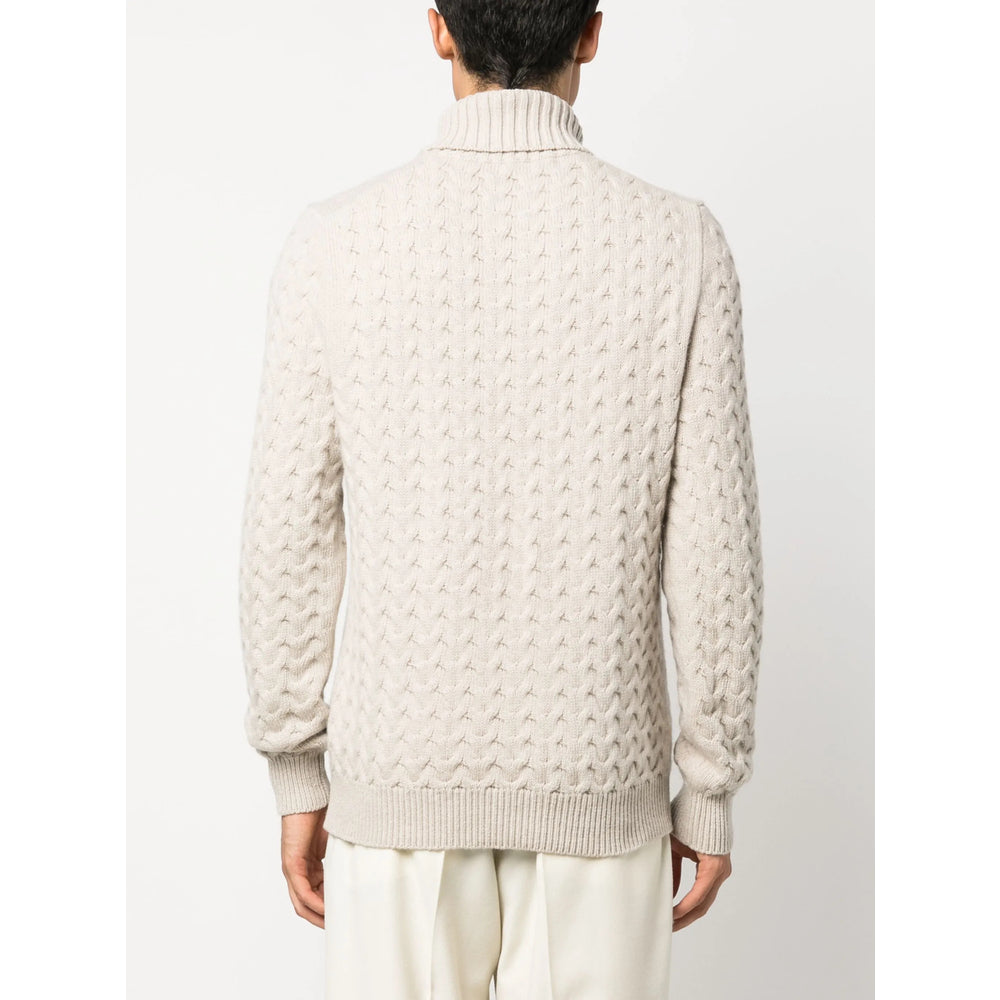 Virgin Wool Cashmere Cable Knit Sweater