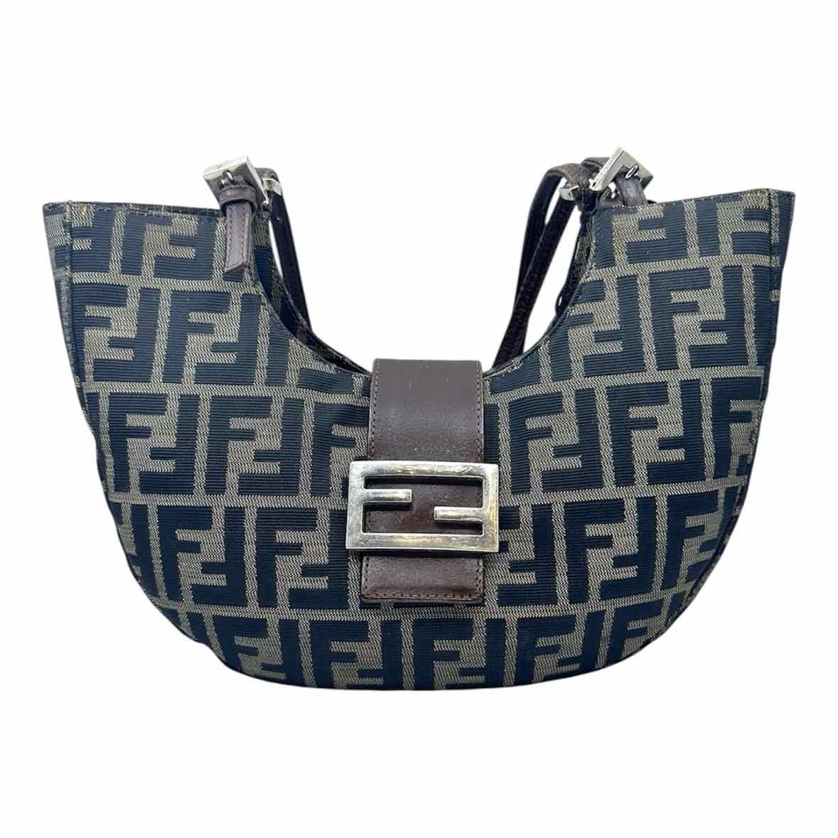 FENDI Brown Canvas Monogram Handbag