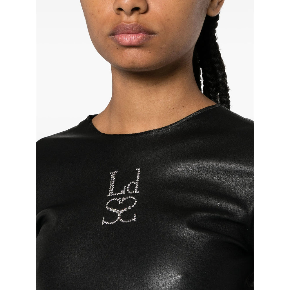 Rhinestone Lambskin Coat