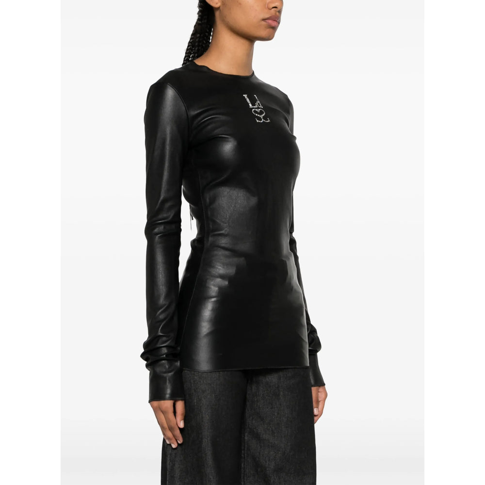 Rhinestone Lambskin Coat