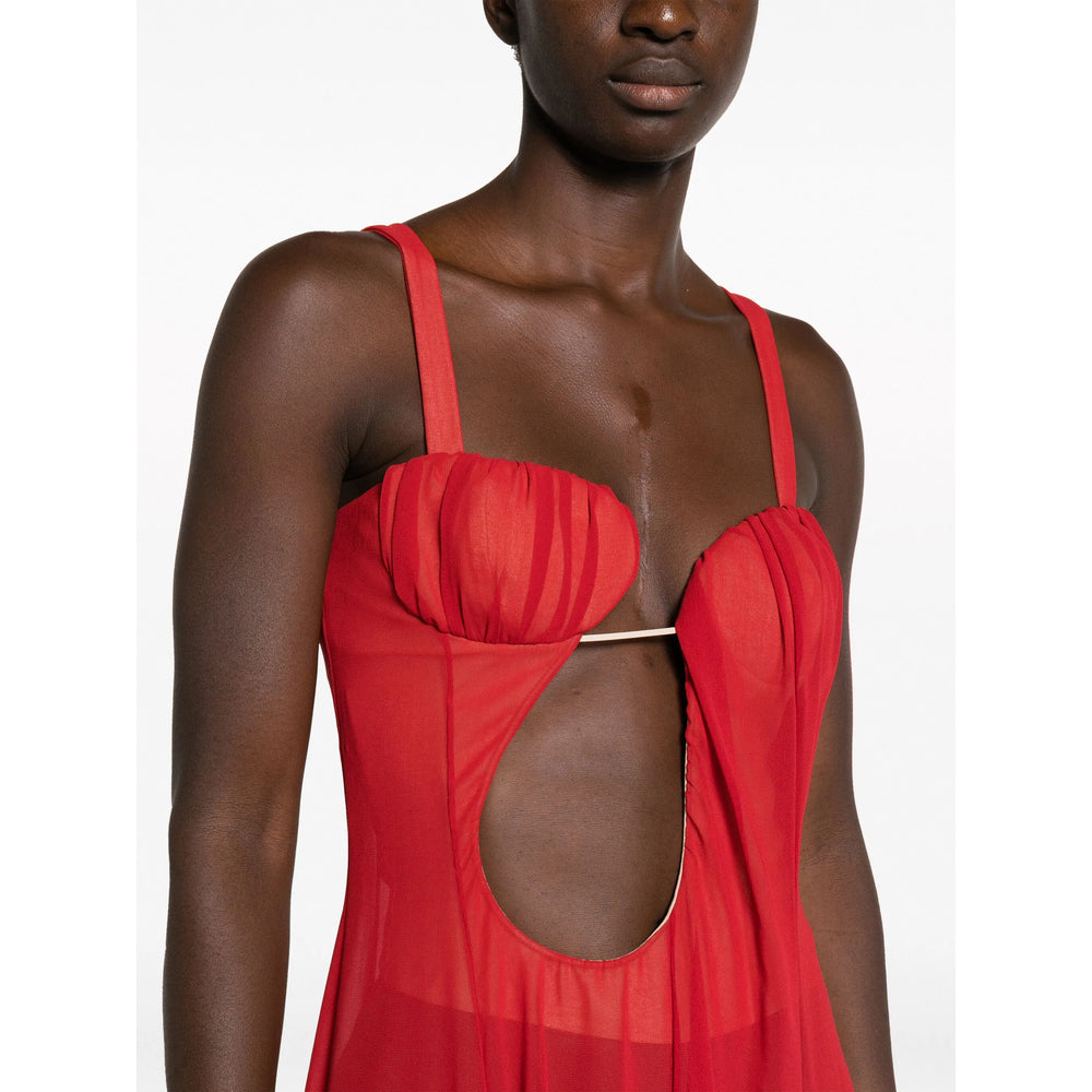 Tulle Overlay Dress