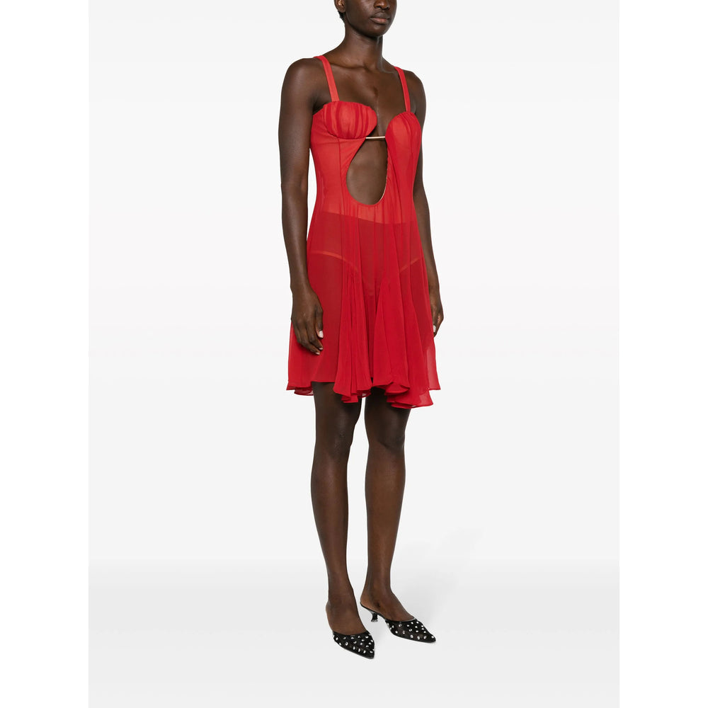 Tulle Overlay Dress